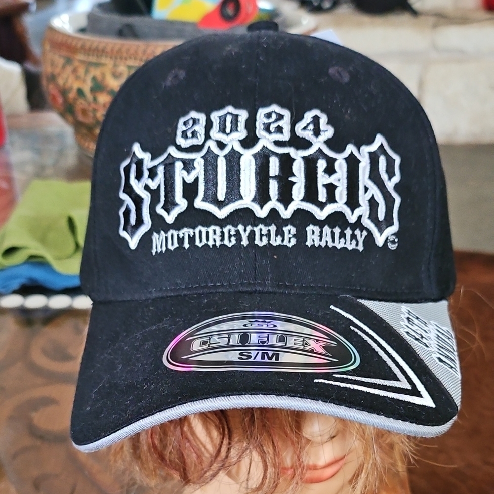 New W Tag Lorimco, Inc 2024 STURGIS Motorcycle Rally Hat S/M CSI Flex